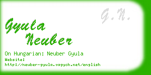 gyula neuber business card